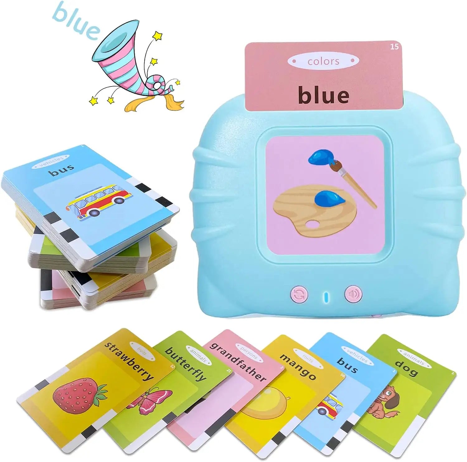 Audible Flashcards For Children Blue